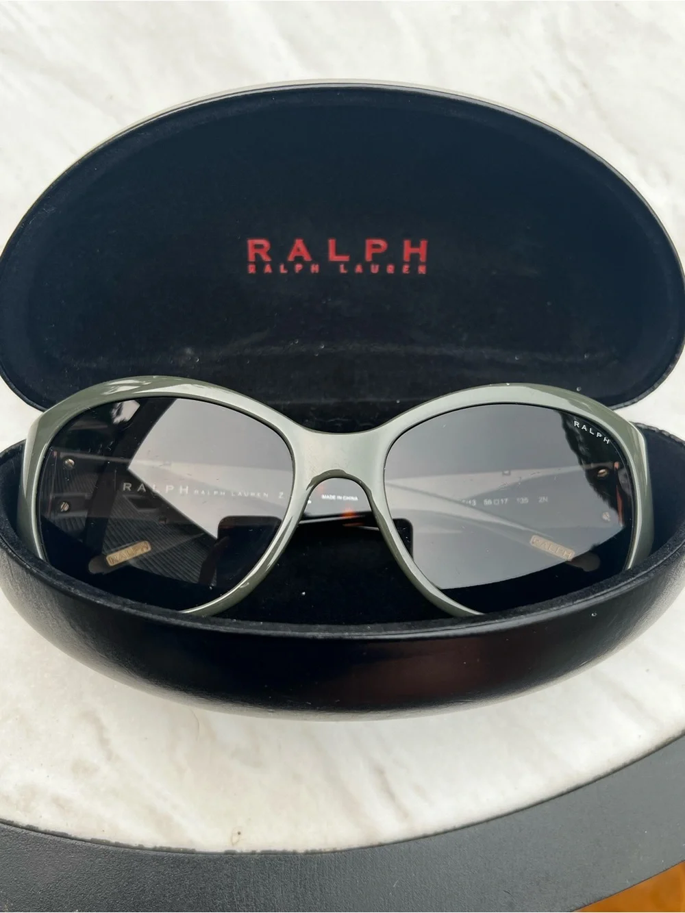 Ralph Lauren Olive Frame Sunglasses with Brown Grady Lenses
